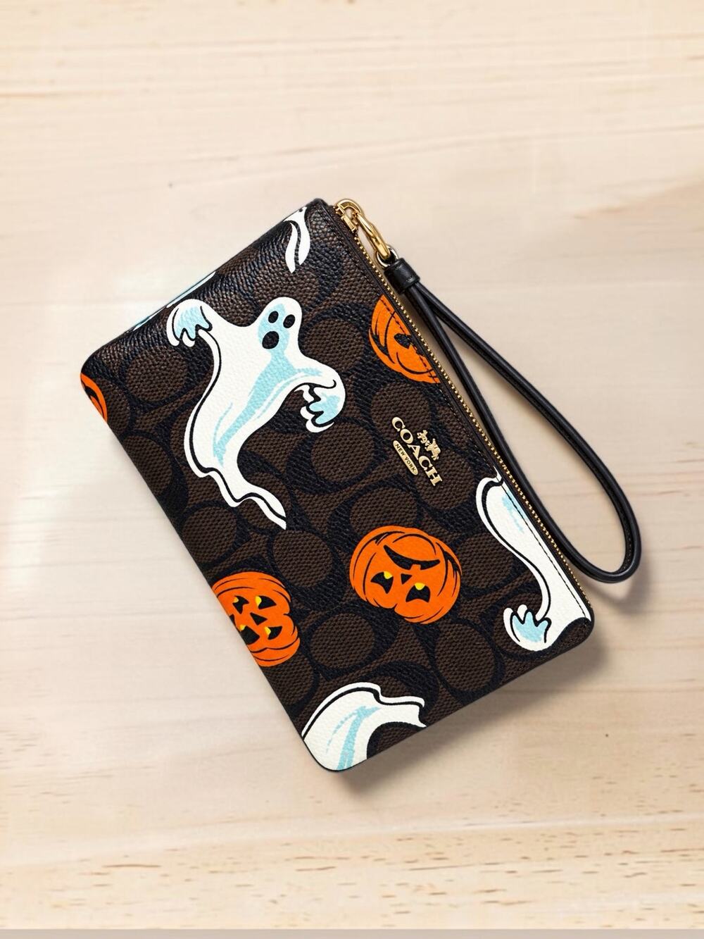 NWT Coach CCL21 Halloween Corner Zip Wristlet